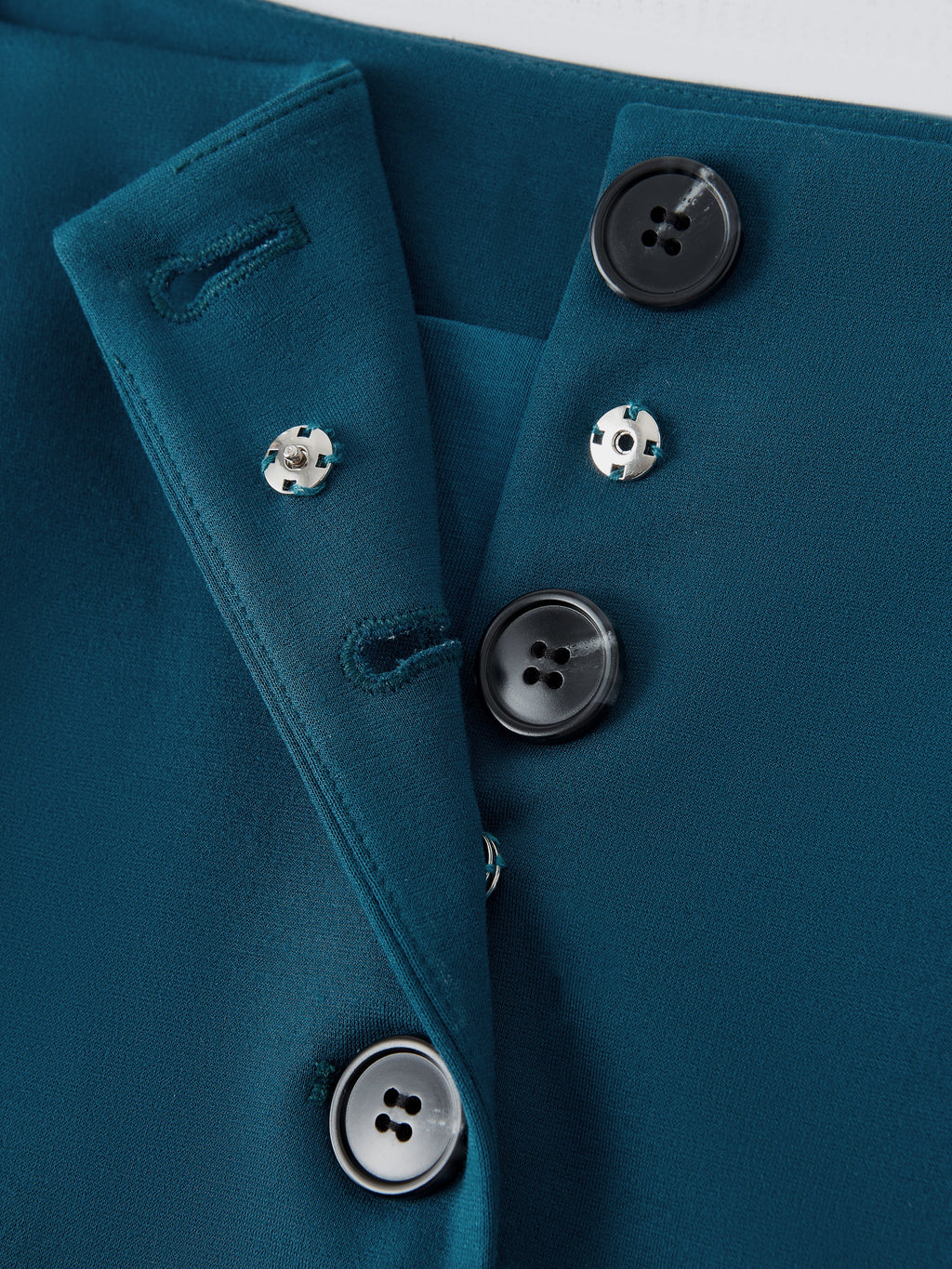 2Pcs Set Square Neck Waistcoat with Pockets & Wide Leg Ankled Pant