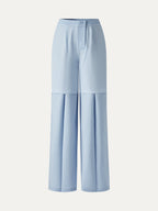 2Pcs Set Waistcoat with Pockets & Wide Leg Pant