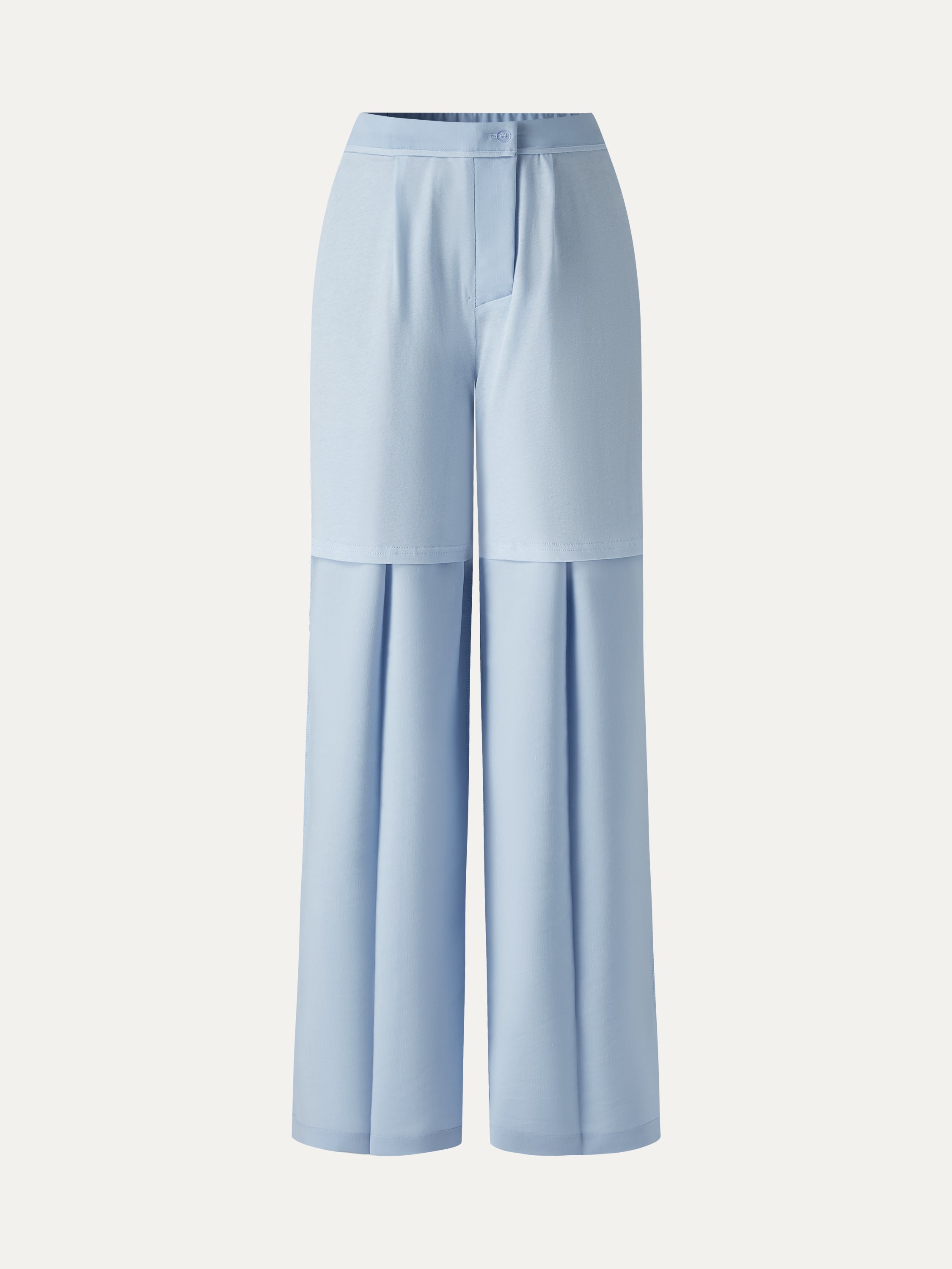 2Pcs Set Waistcoat with Pockets & Wide Leg Pant