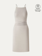 CoolTouch A-Line Rcuhed Mini Bra Dress