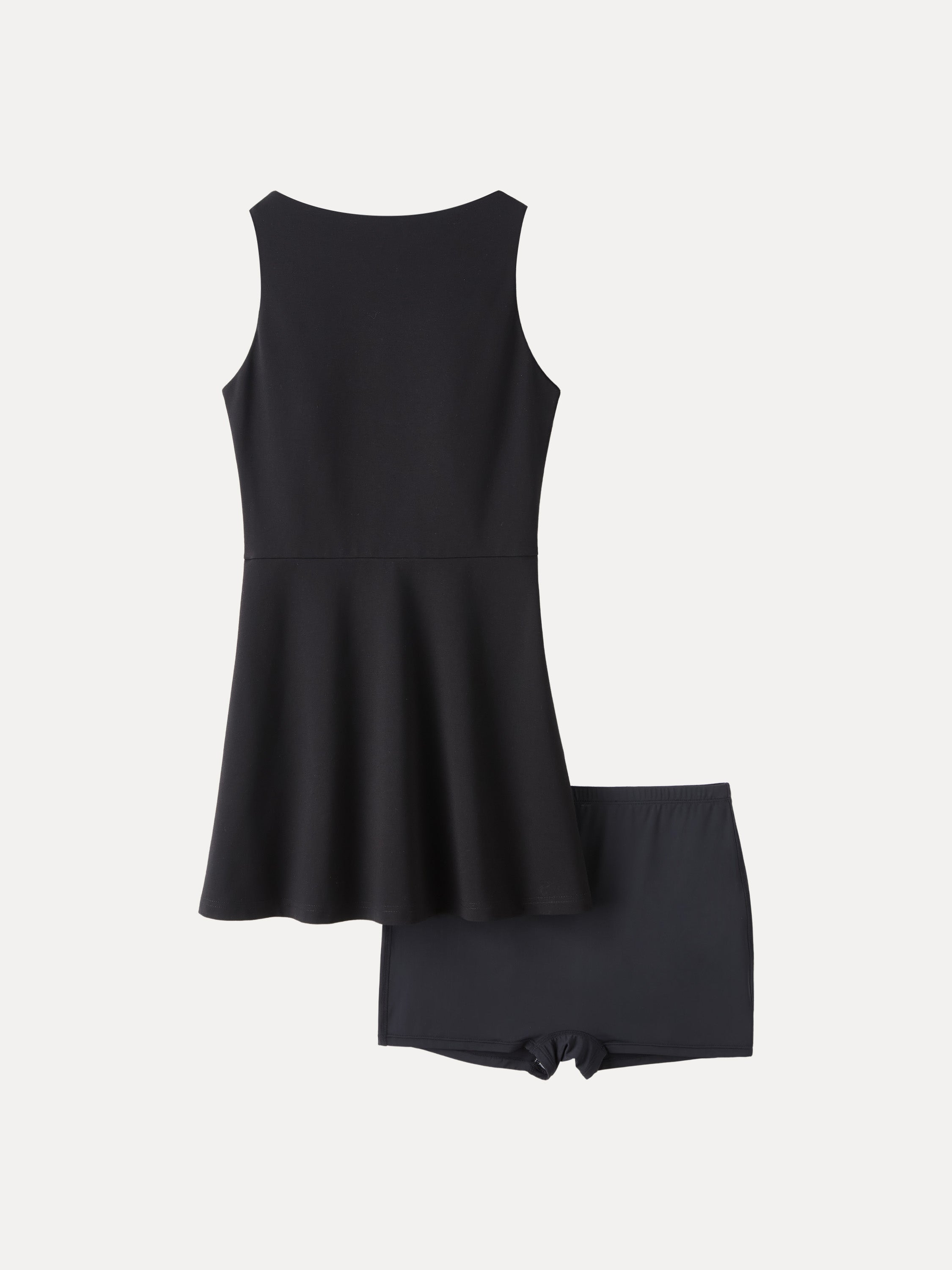 Classy Boatneck Fit-and-Flare Mini Bra Dress