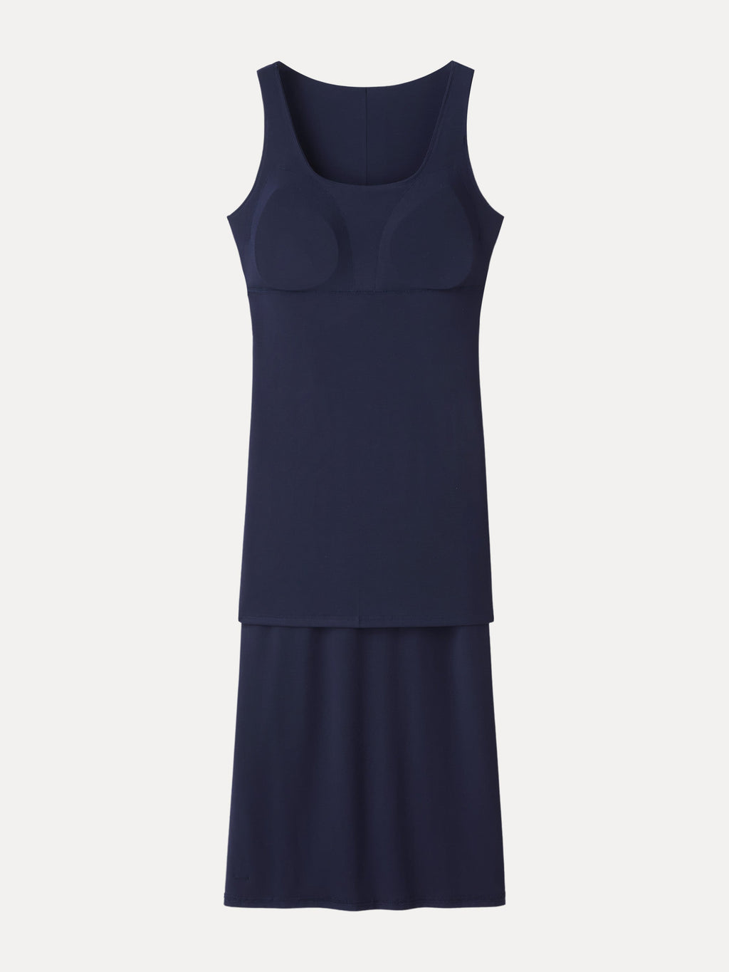 Back Smoothing Bandless Square Neck Midi Bra Dress
