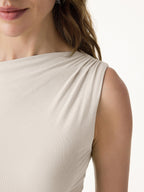 SkinKiss Asymmetrical Ruched Fit-and-Flare Mini Bra Dress