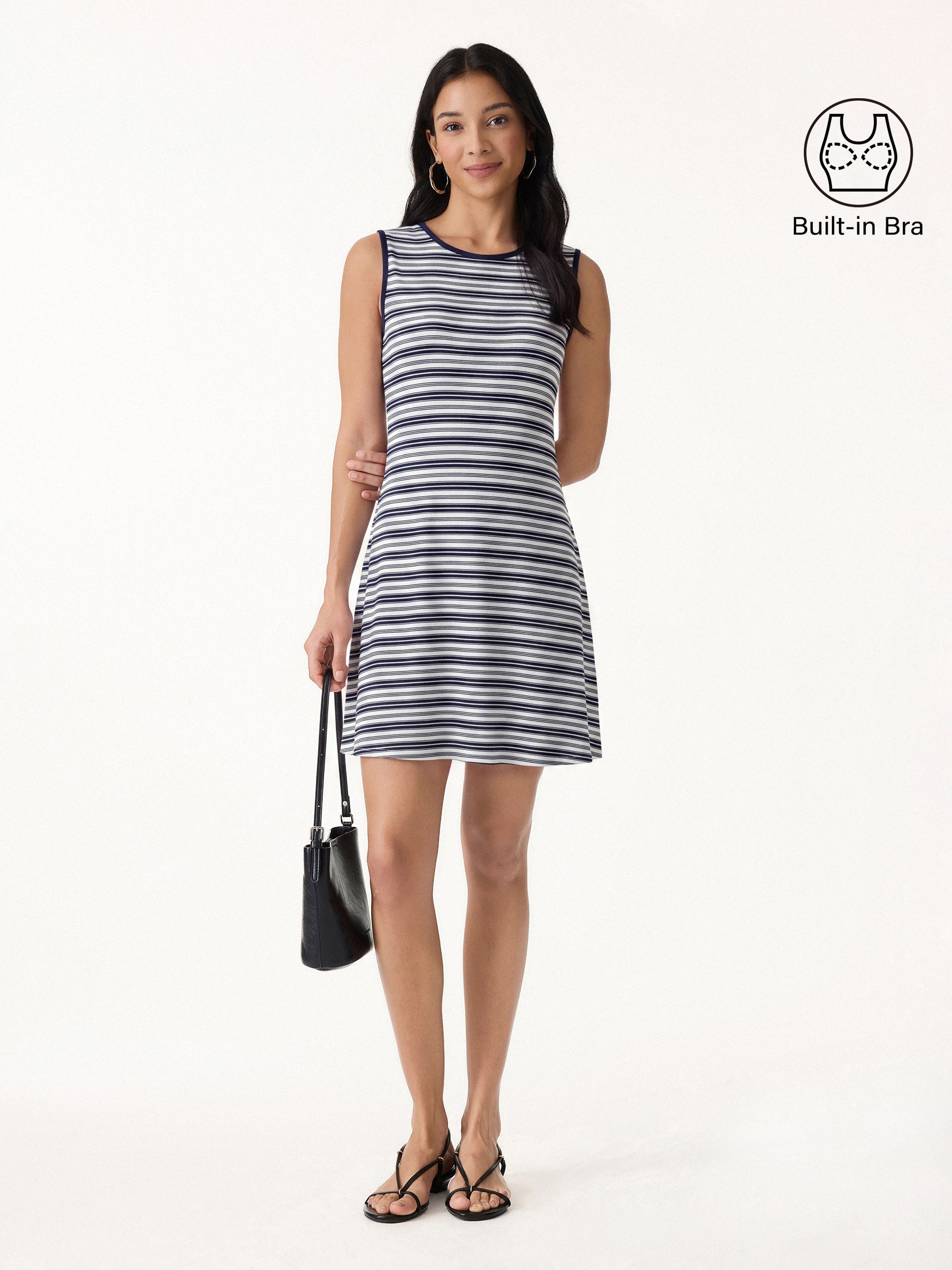 Striped Easy Mini Bra Dress
