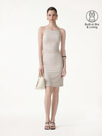 CoolTouch A-Line Rcuhed Mini Bra Dress