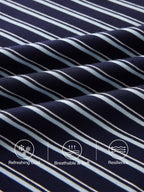 2Pcs Set Striped Spaghetti Bra Top & Low Rise Striped Midi Skirt