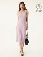 Back Smoothing Bandless Square Neck Midi Bra Dress