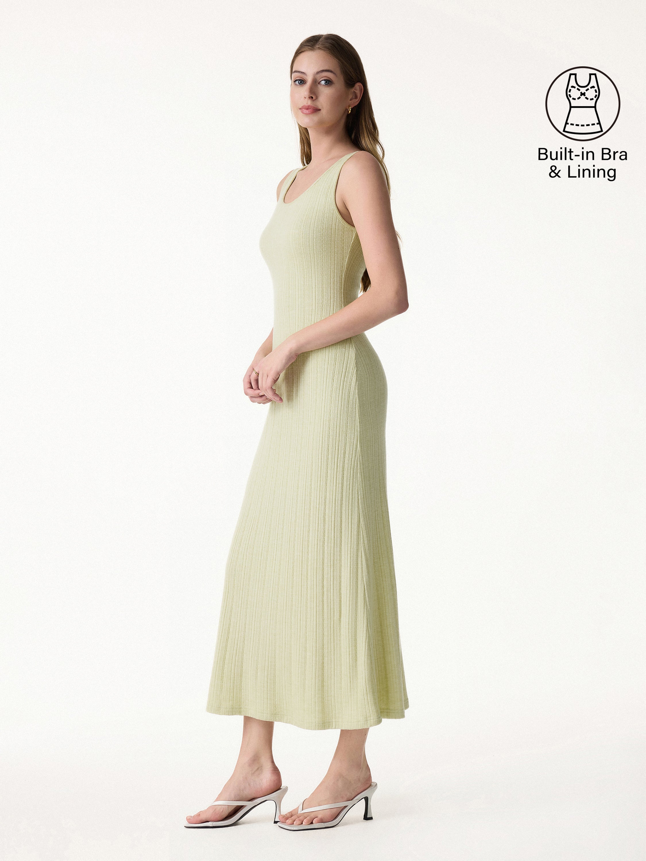 Pointelle U-Neck Maxi Bra Dress