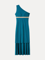 SkinKiss Ruched One Shoulder Maxi Bra Dress