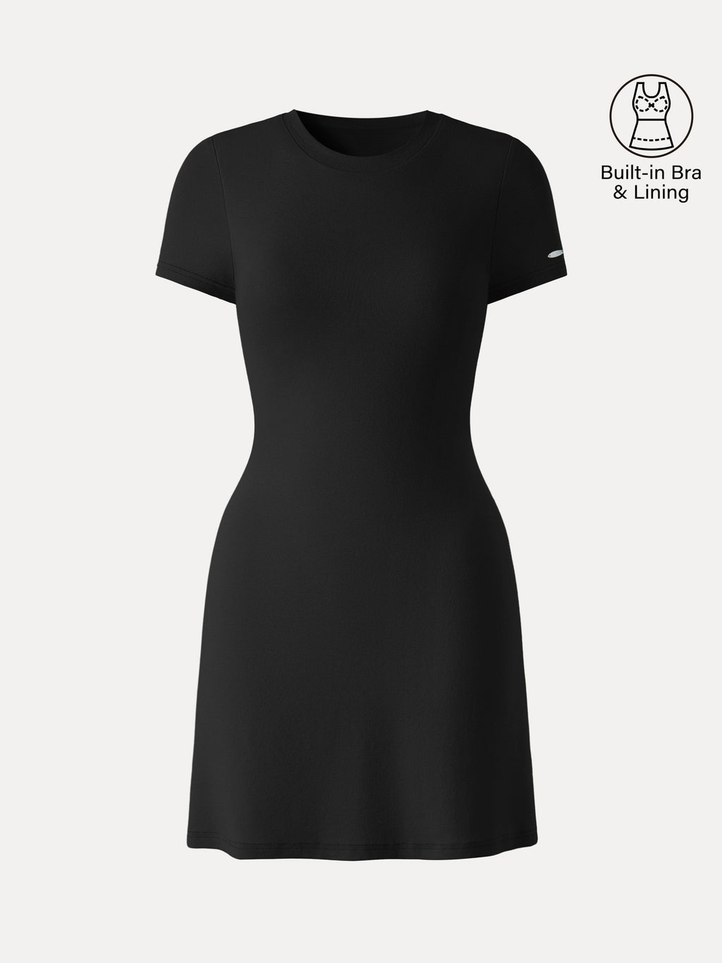 Back Smoothing Everyday Cotton Short Sleeve Mini Bra Dress