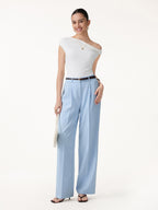 2Pcs Set Waistcoat with Pockets & Wide Leg Pant