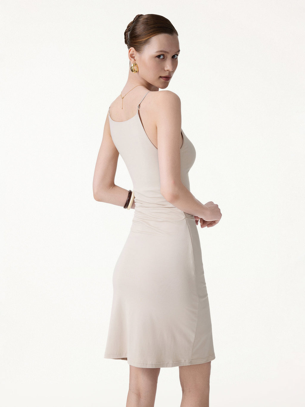 CoolTouch A-Line Rcuhed Mini Bra Dress