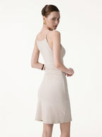 CoolTouch A-Line Rcuhed Mini Bra Dress
