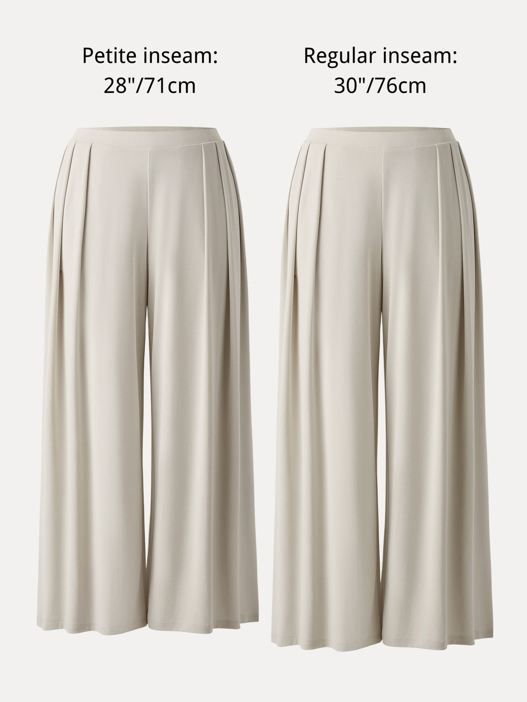 2Pcs Set Petite Wide Leg Palazzo Pant with Pockets & Ruched Bra Tank