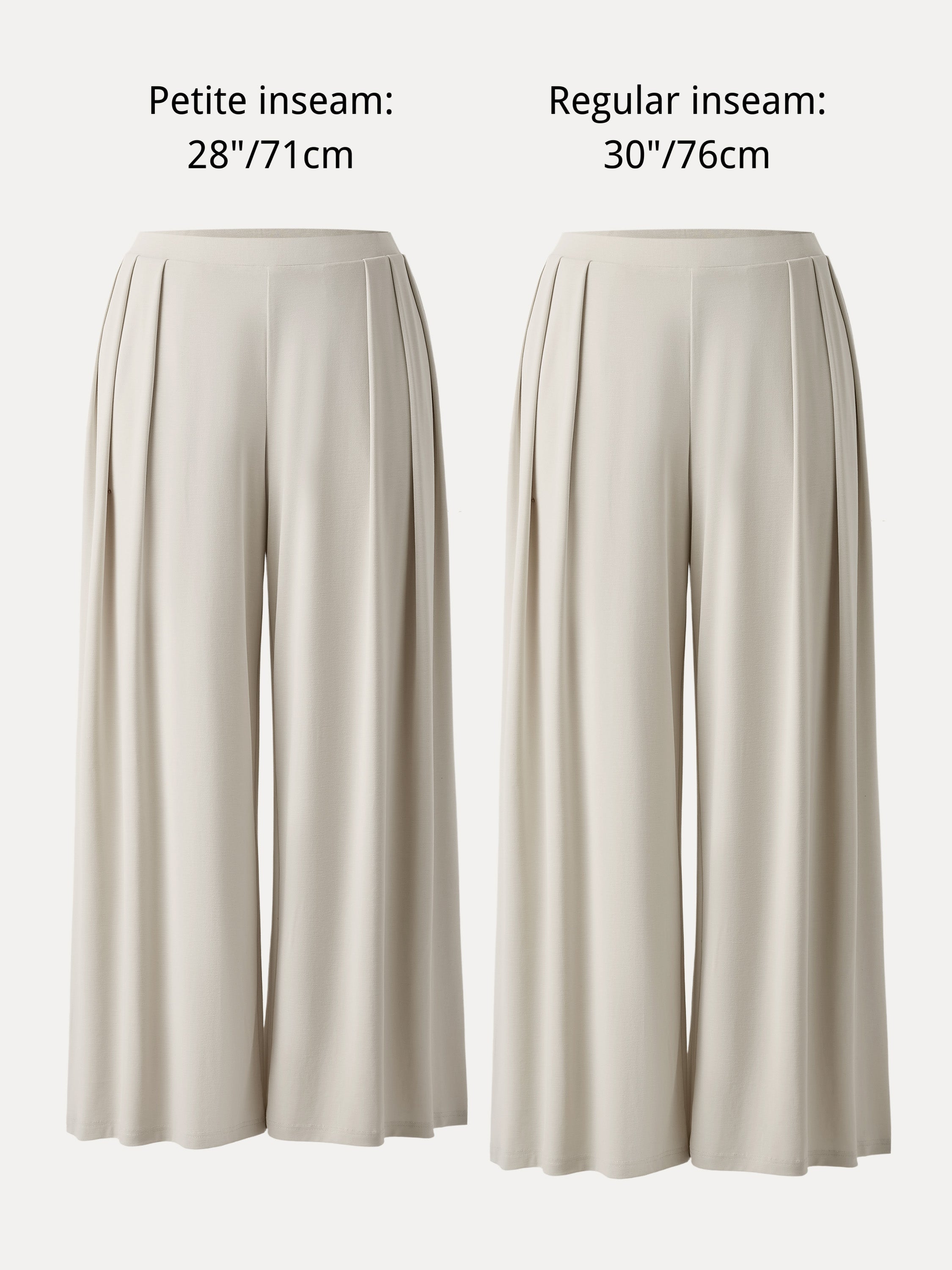 2Pcs Set Petite Wide Leg Palazzo Pant with Pockets & Ruched Bra Tank