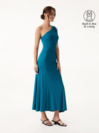 SkinKiss Ruched One Shoulder Maxi Bra Dress