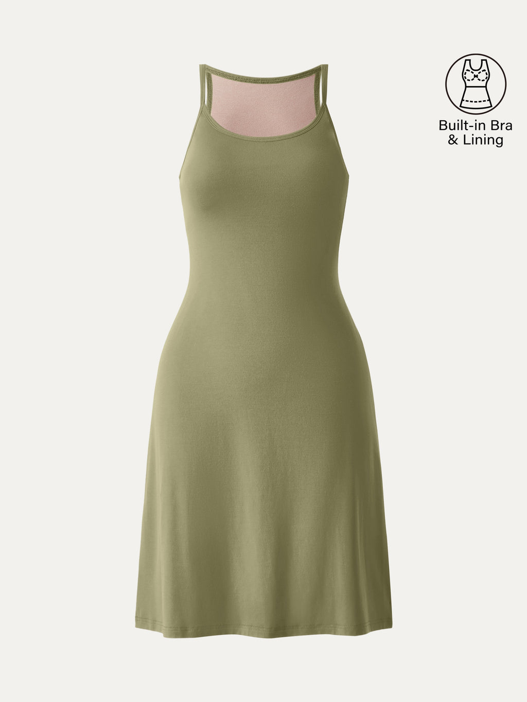 SkinKiss U-Neck Spaghetti Bra Dress