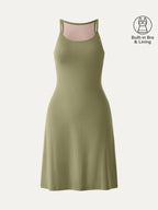 SkinKiss U-Neck Spaghetti Bra Dress