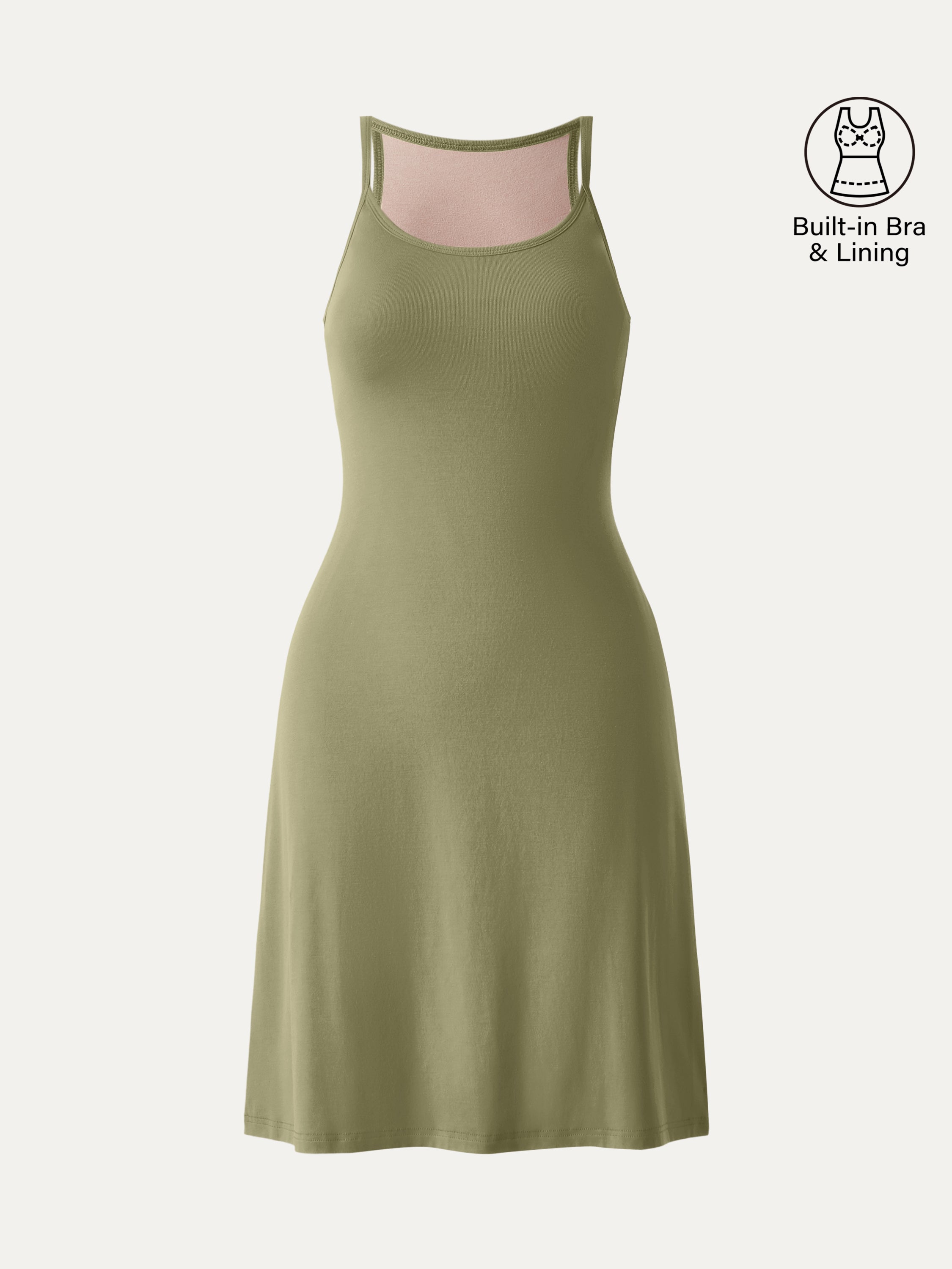 SkinKiss U-Neck Spaghetti Bra Dress