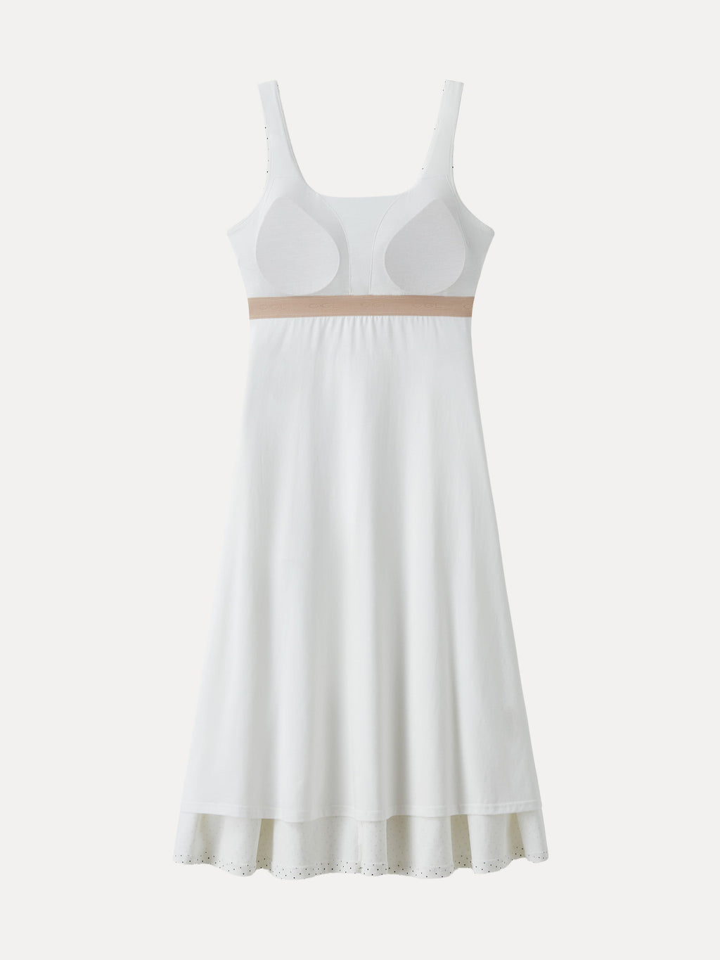 Stretch Cotton Polka Dot Square Neck Midi Bra Dress with Pockets Limited Edition