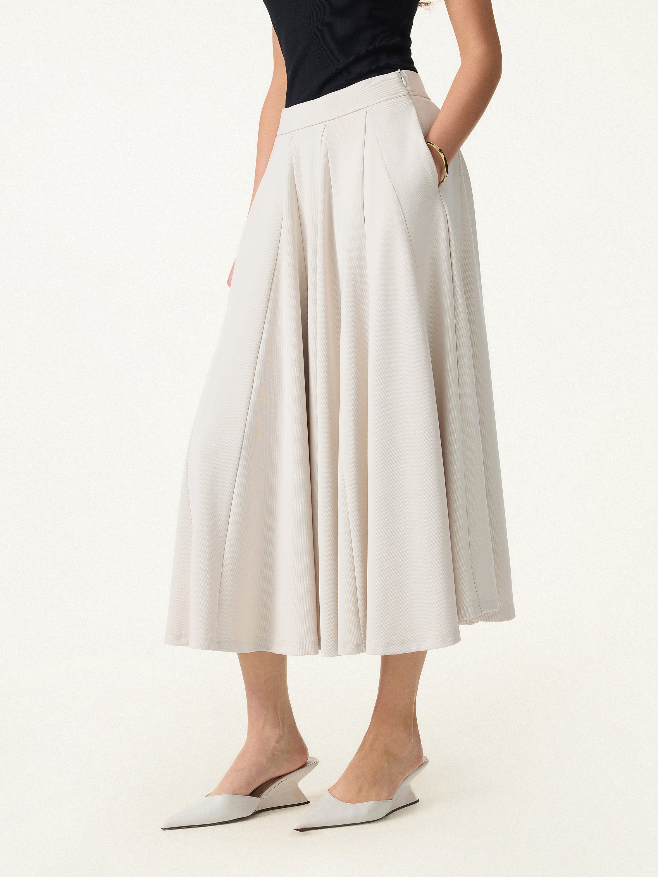 2Pcs Set Multi-wear Bra Top & Volume Skirt with Pockets