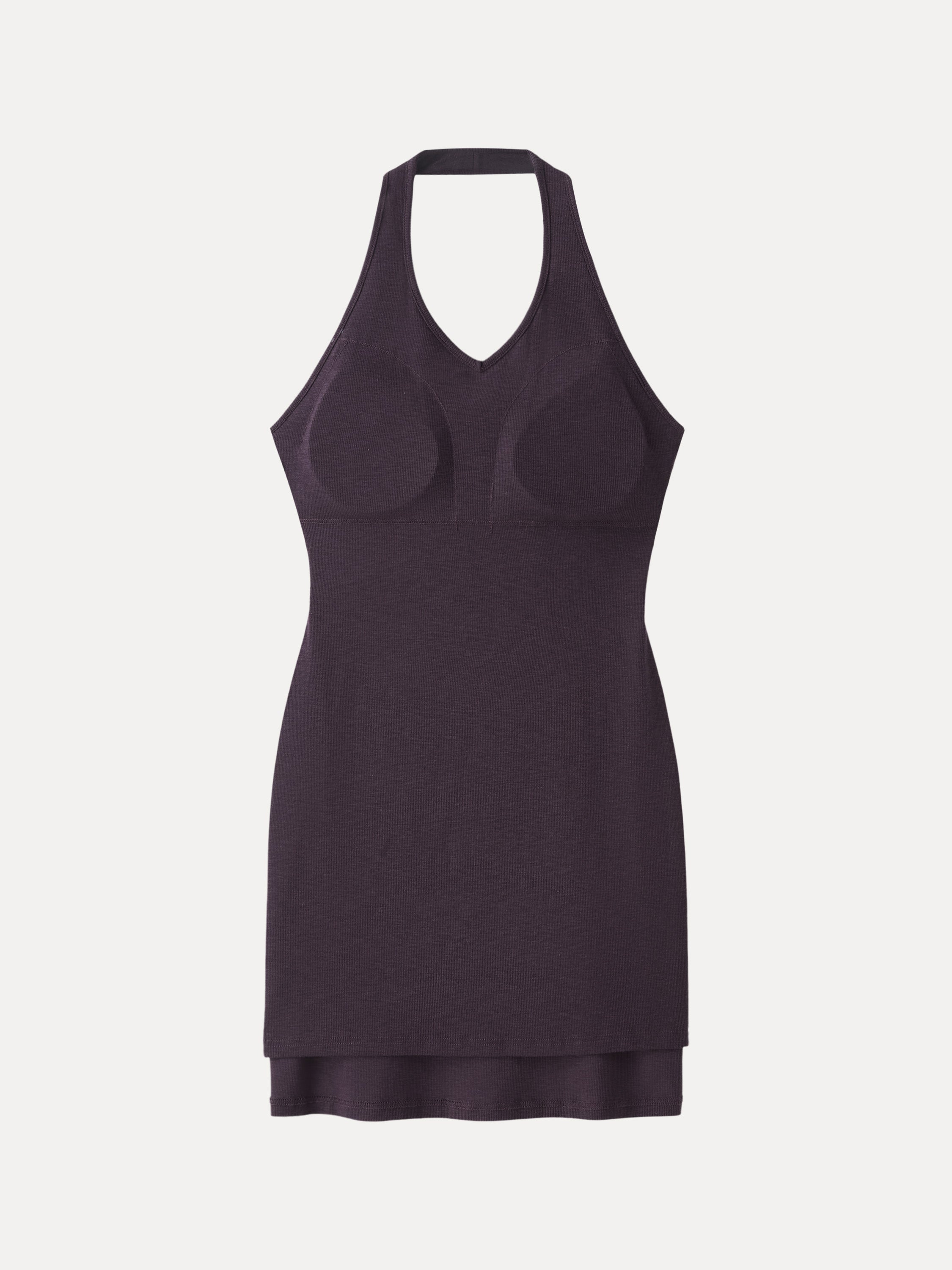 Classic Halter Neck Opend Back Mini Bra Dress