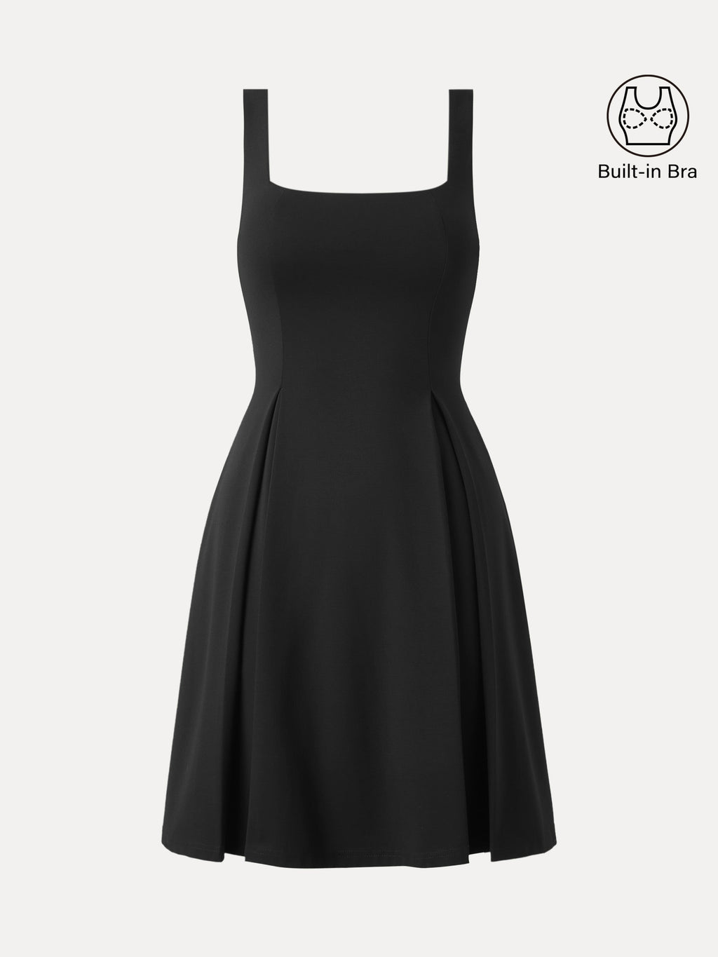 Square Neck Fit-and-flare Mini Bra Dress