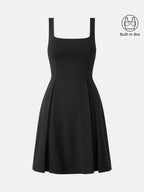 Square Neck Fit-and-flare Mini Bra Dress