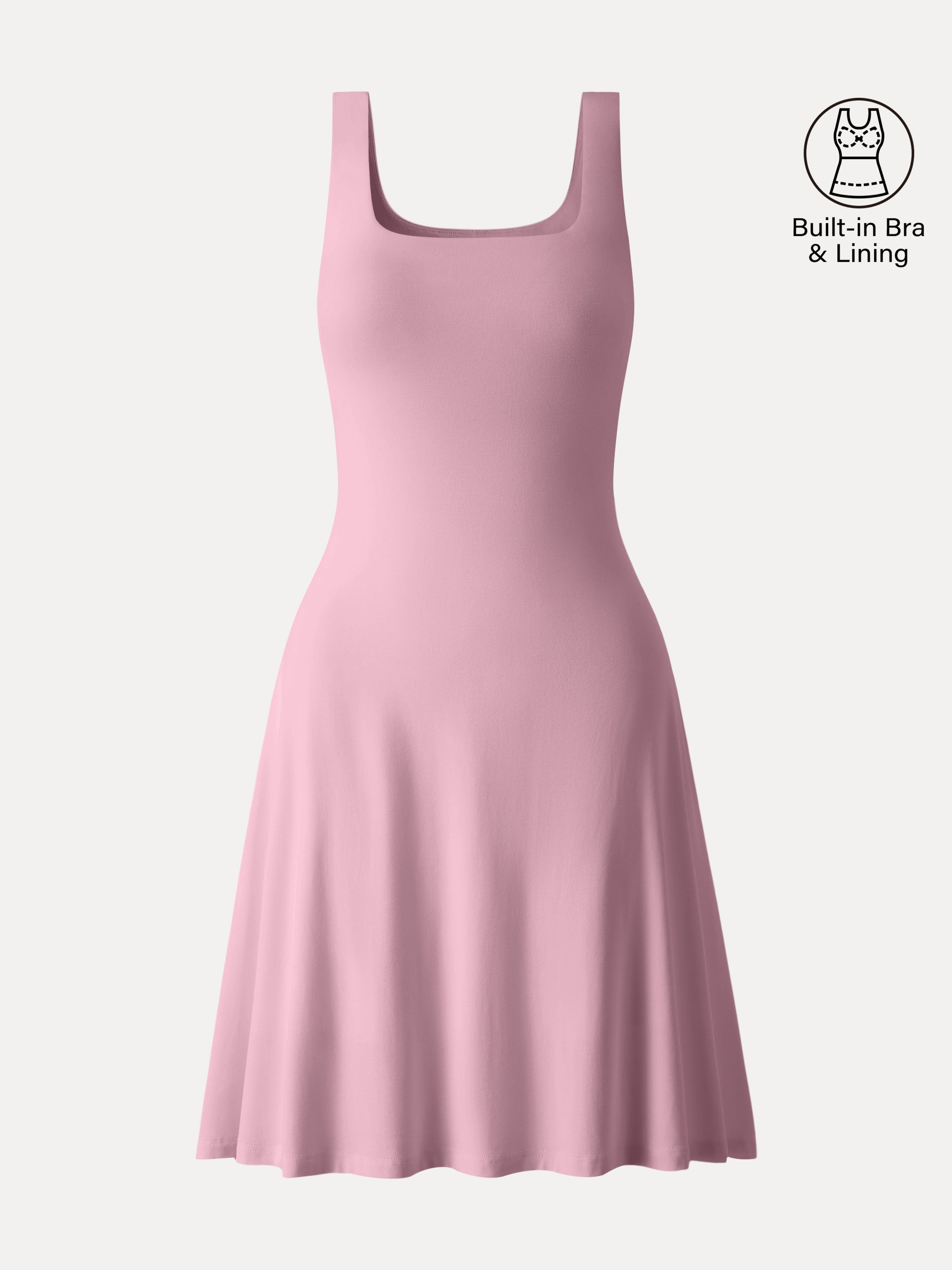 SkinKiss Cooling Square Neck Mini Bra Dress