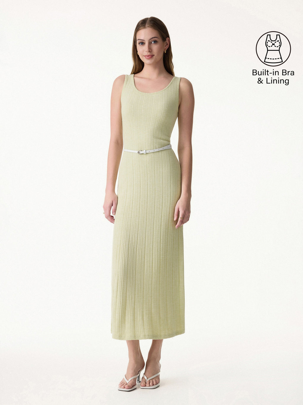 Pointelle U-Neck Maxi Bra Dress