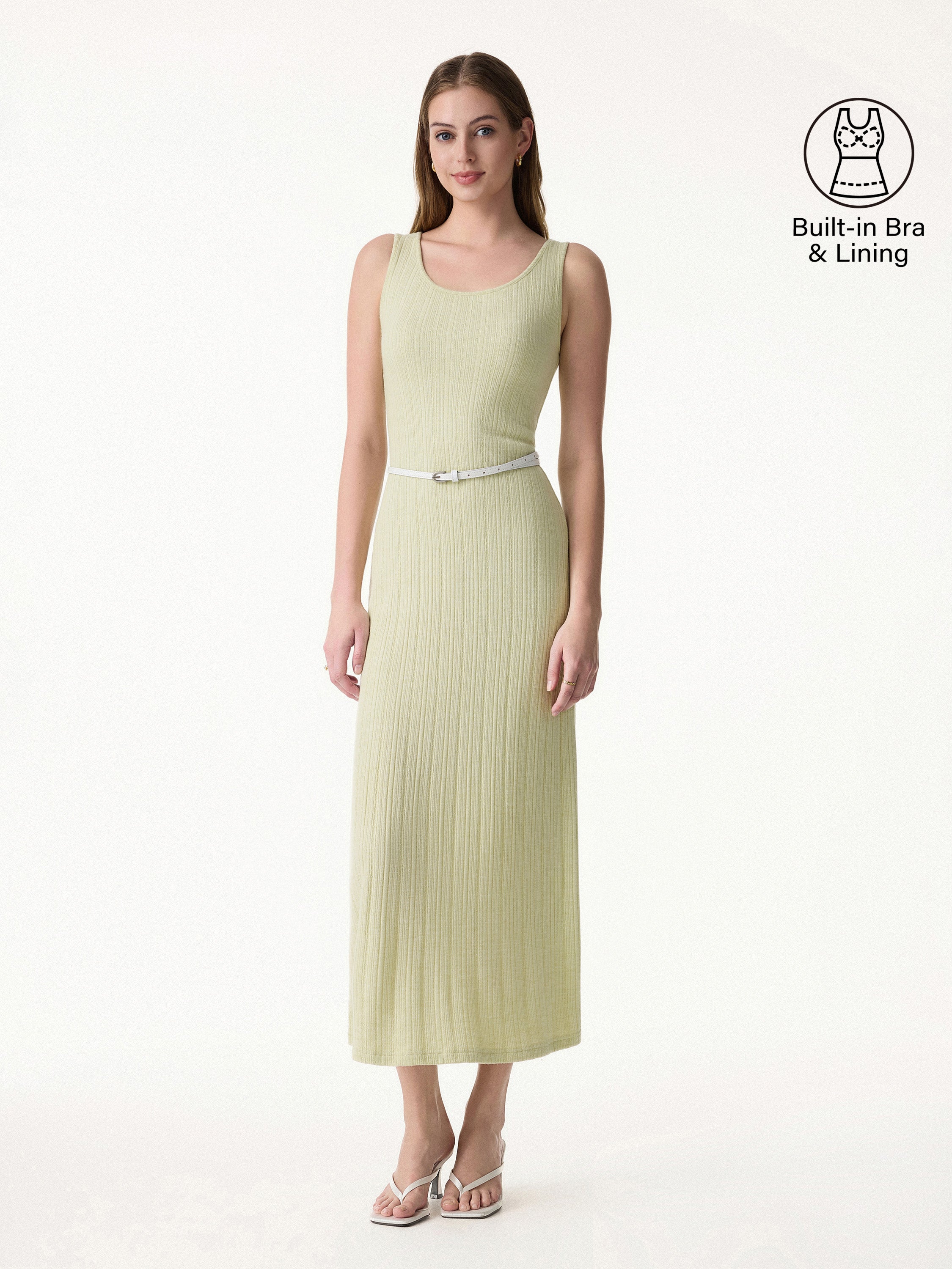 Pointelle U-Neck Maxi Bra Dress