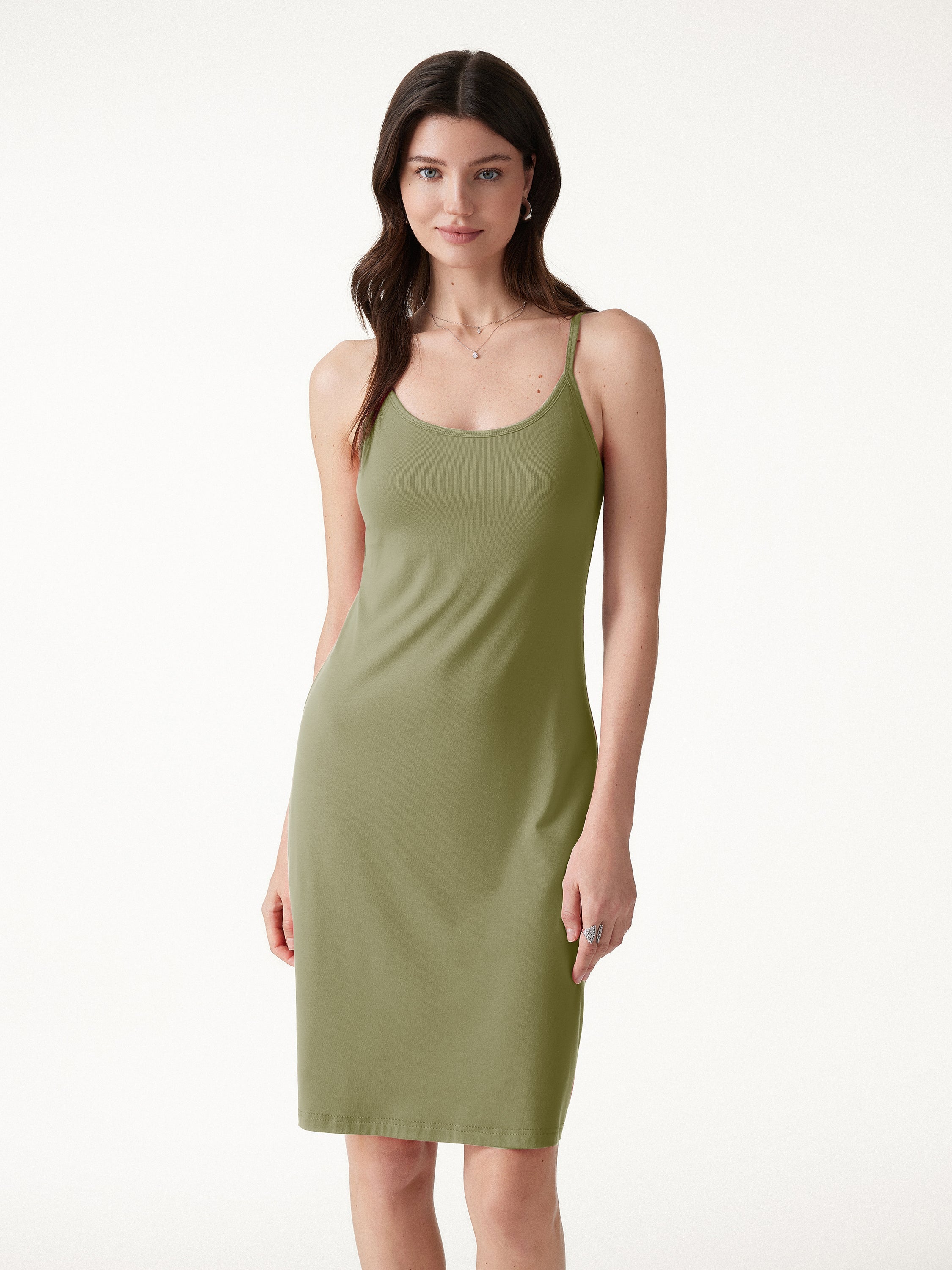 SkinKiss U-Neck Spaghetti Bra Dress
