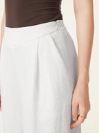 2Pcs Set Crewneck Tee & Mid Rise Wide Leg Pant with Pockets