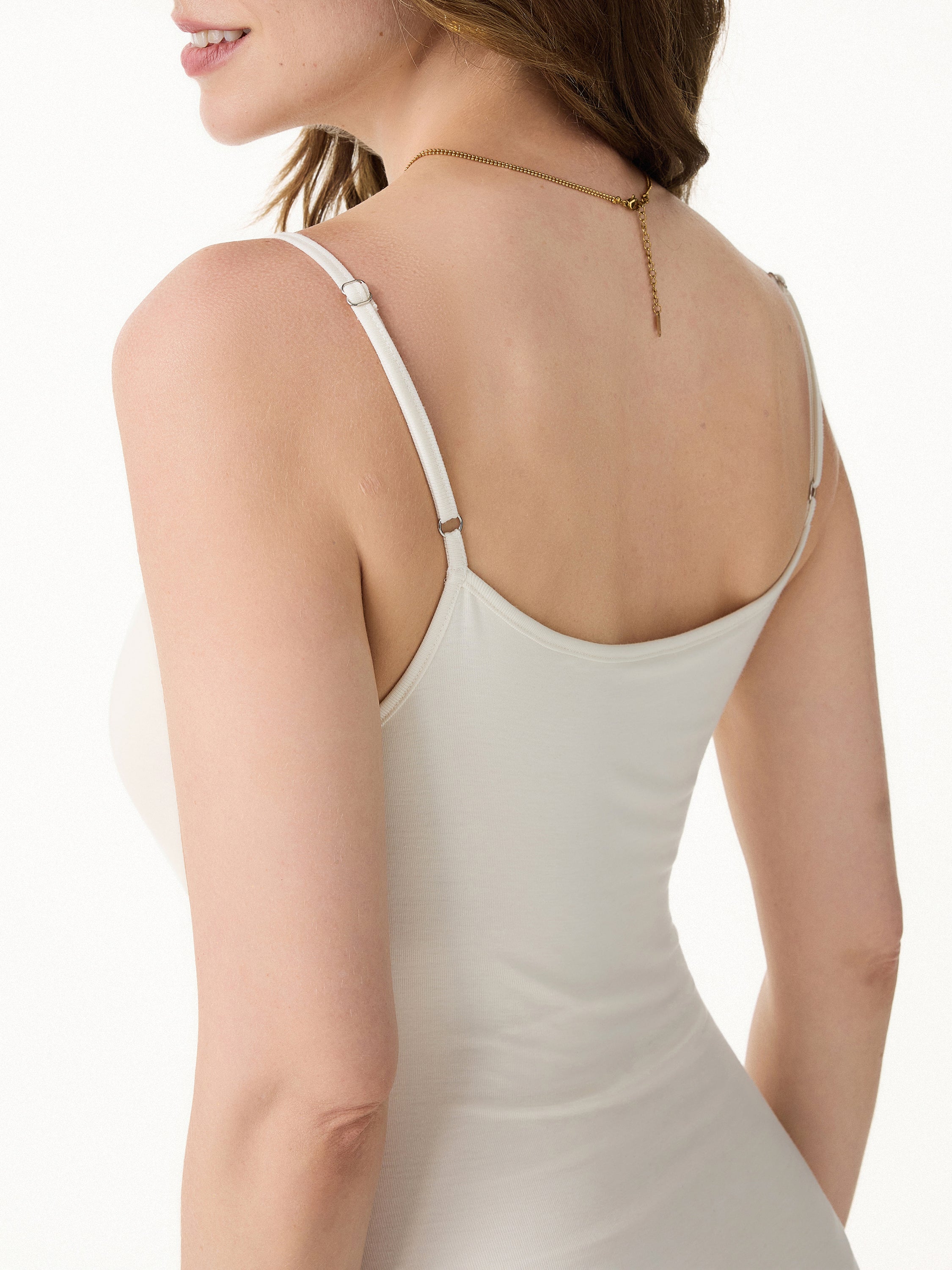 Cooling Lyocell Adjustable Spaghetti Strap Ruched Maxi Bra Dress