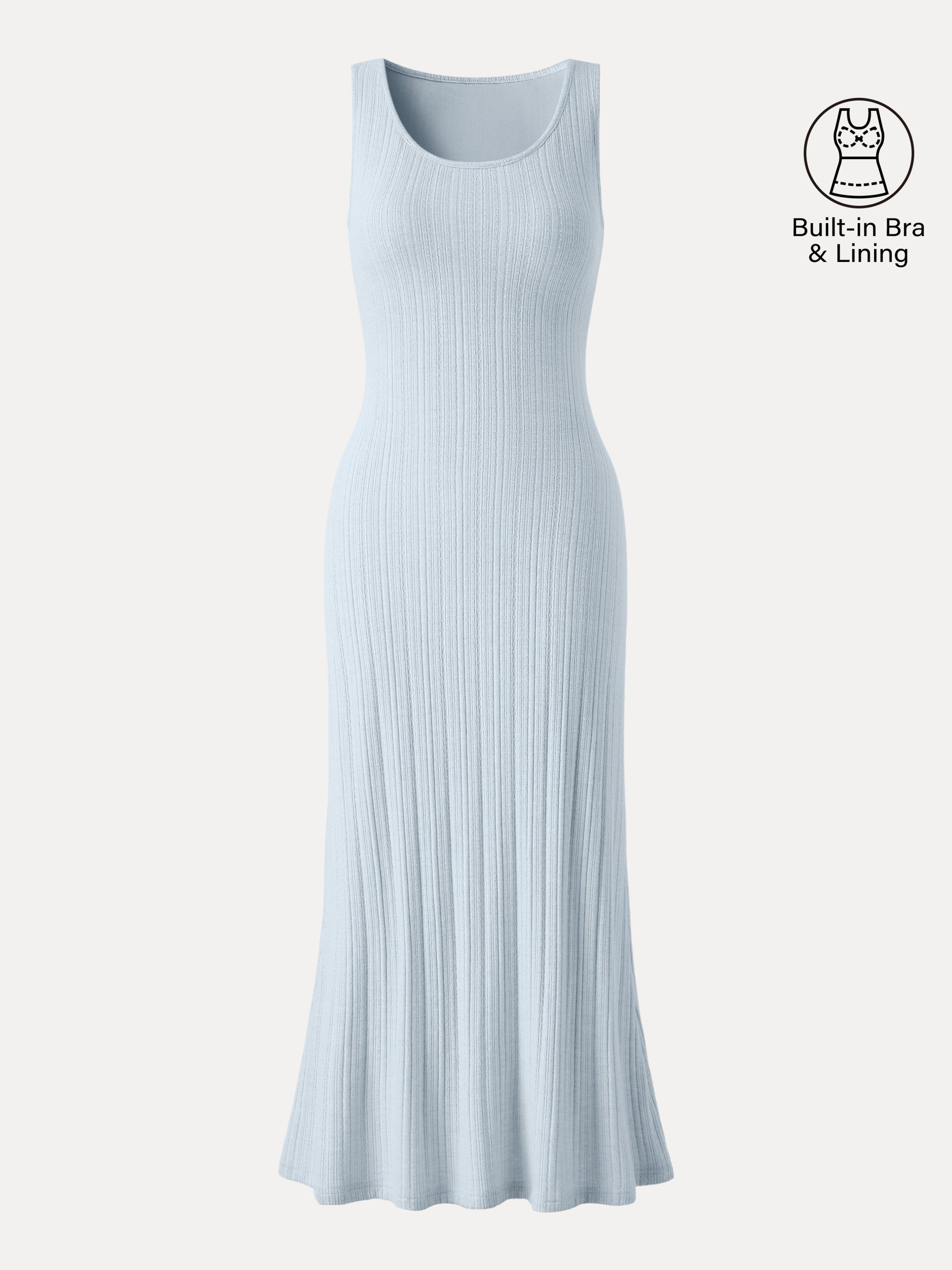 Pointelle U-Neck Maxi Bra Dress