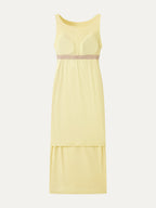 Matte Smooth Boatneck Ruched Midi Bra Dress