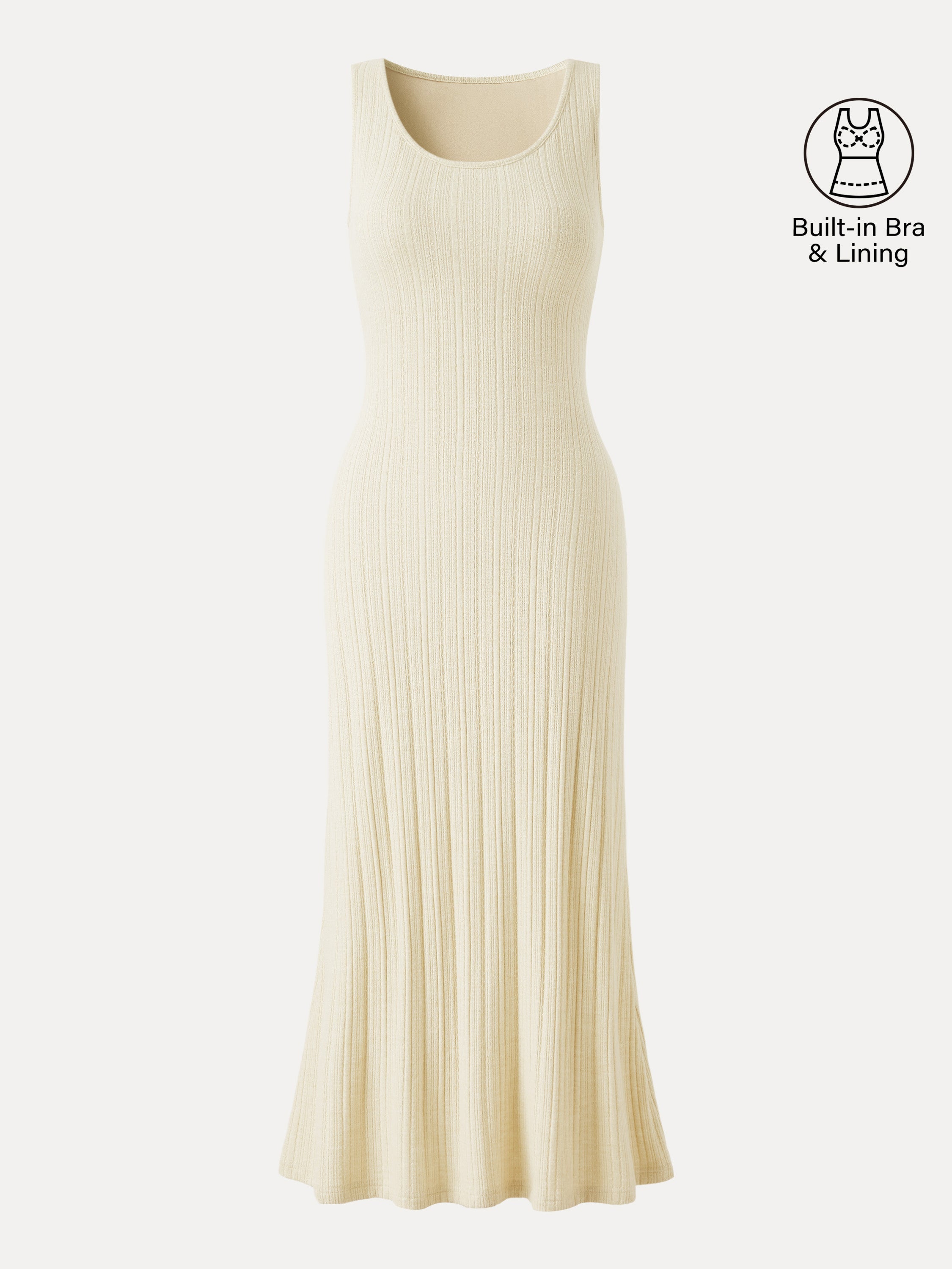 Pointelle U-Neck Maxi Bra Dress