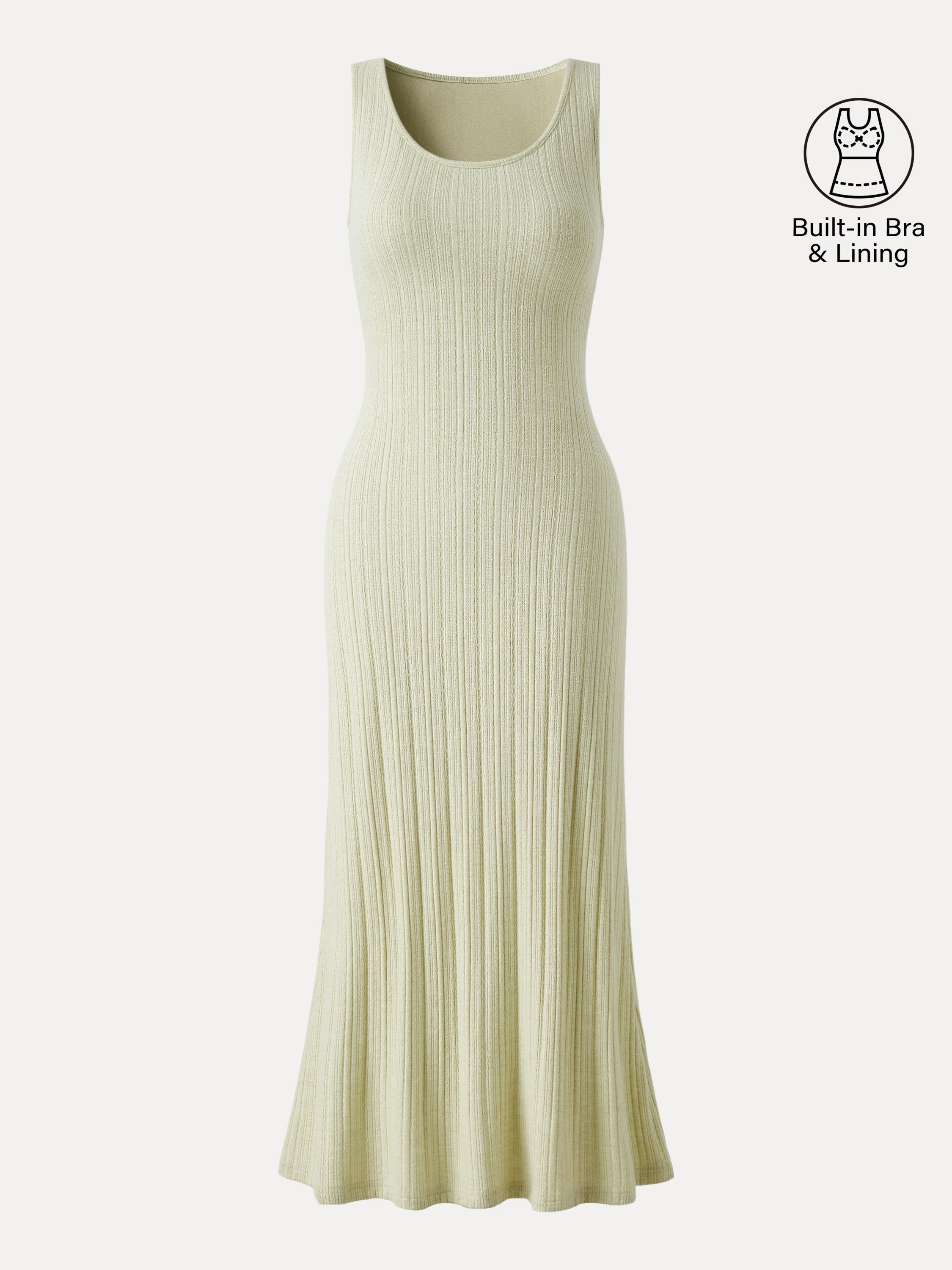 Pointelle U-Neck Maxi Bra Dress