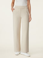 2Pcs Set V-neck Bra Top & Mid Rise Straight Pant with Pockets