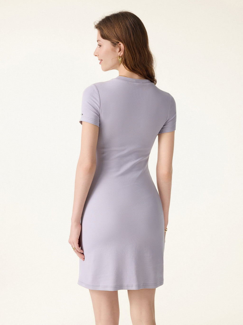 Back Smoothing Everyday Cotton Short Sleeve Mini Bra Dress