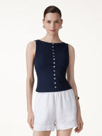 2Pcs Set Cropped Bra Top & Midi Skirt with Pockets