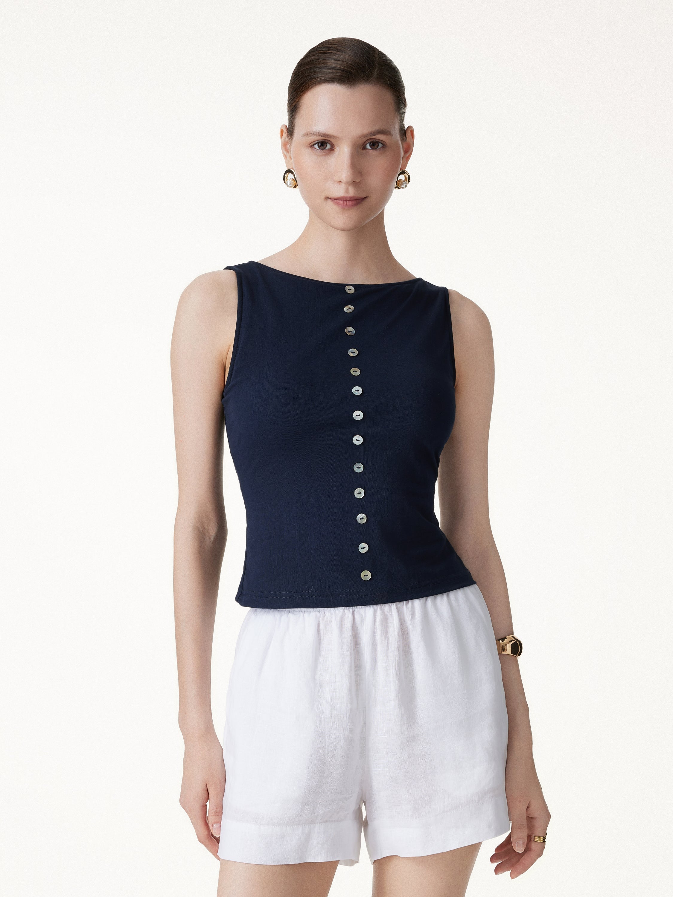 2Pcs Set Cropped Bra Top & Midi Skirt with Pockets