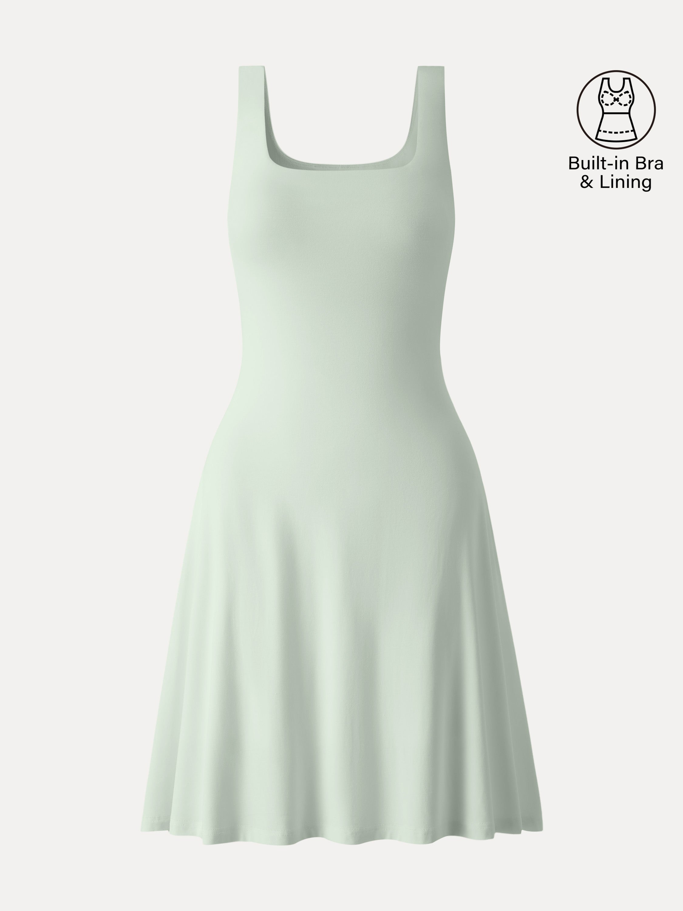 SkinKiss Cooling Square Neck Mini Bra Dress