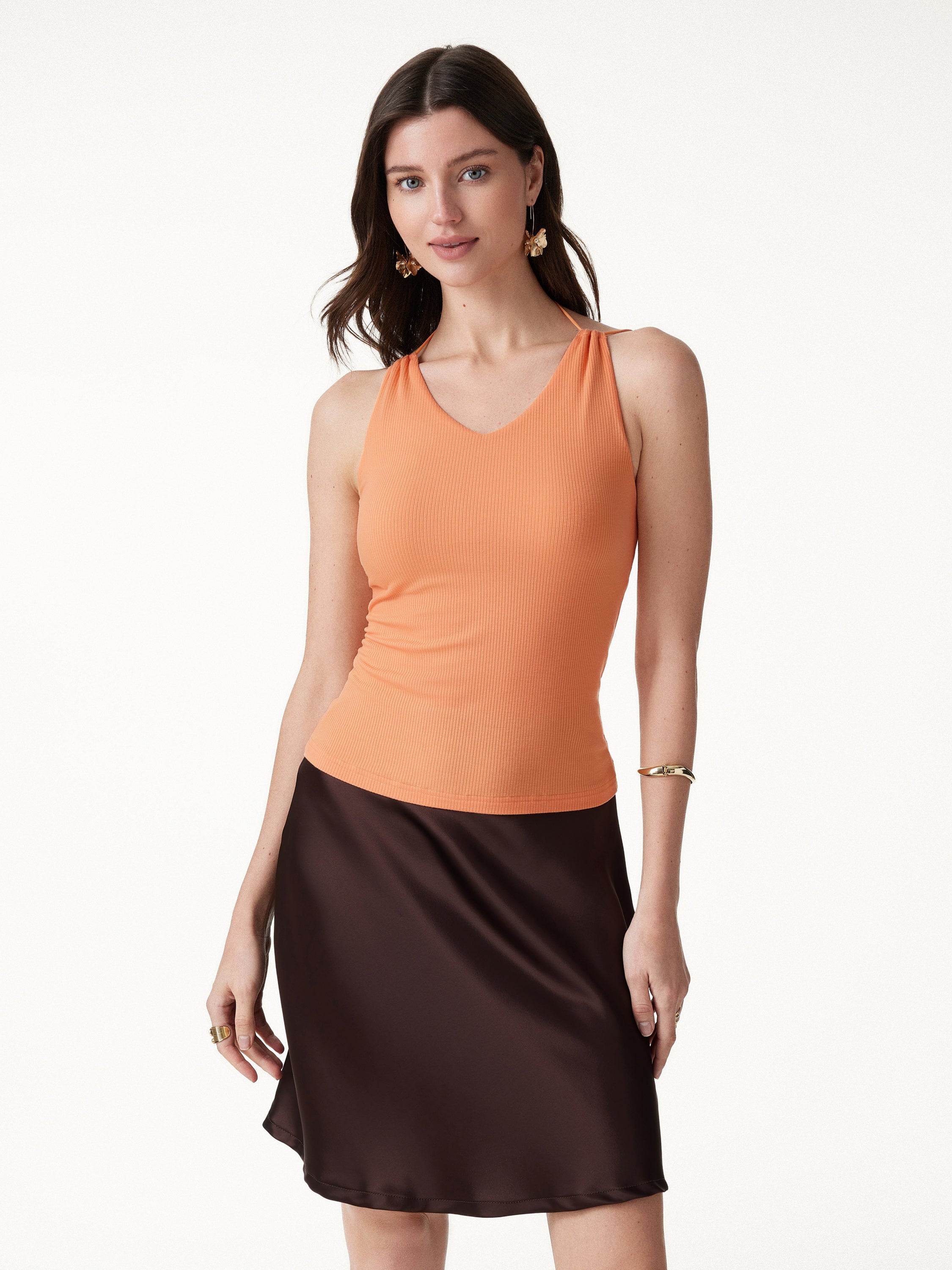 2Pcs Set CoolTouch Spaghetti Brami & Playful Mini SkIrt