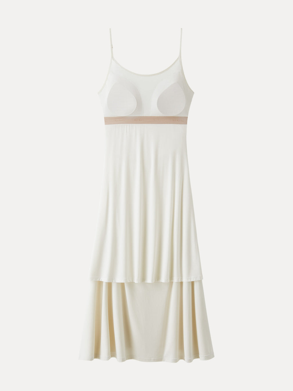 Cooling Lyocell Adjustable Spaghetti Strap Ruched Maxi Bra Dress