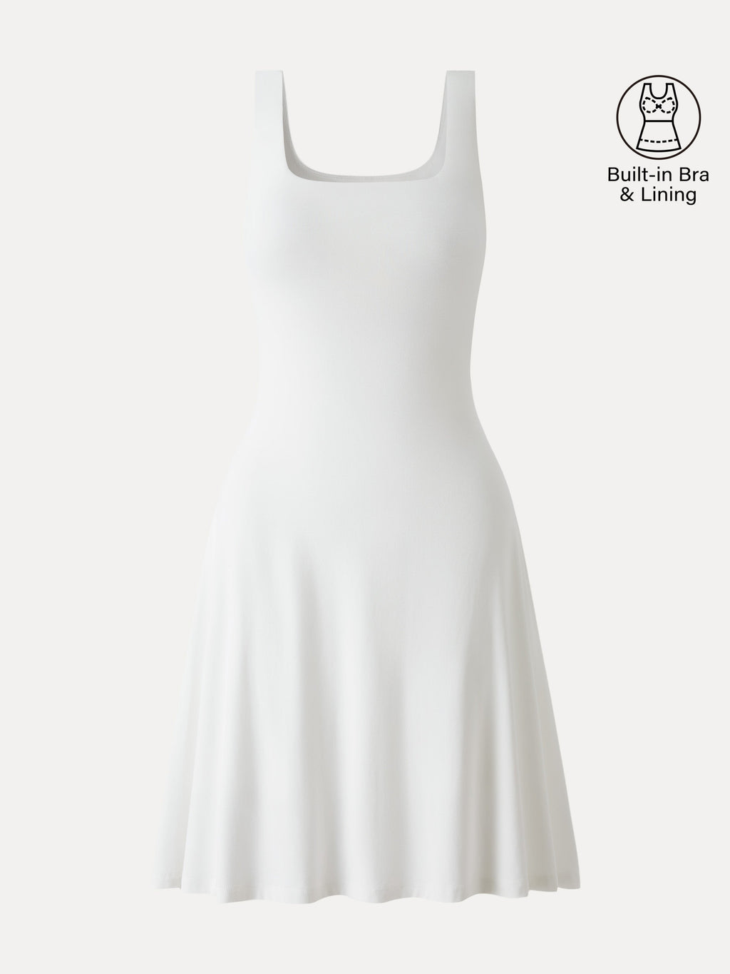 SkinKiss Cooling Square Neck Mini Bra Dress