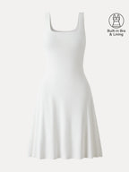 SkinKiss Cooling Square Neck Mini Bra Dress