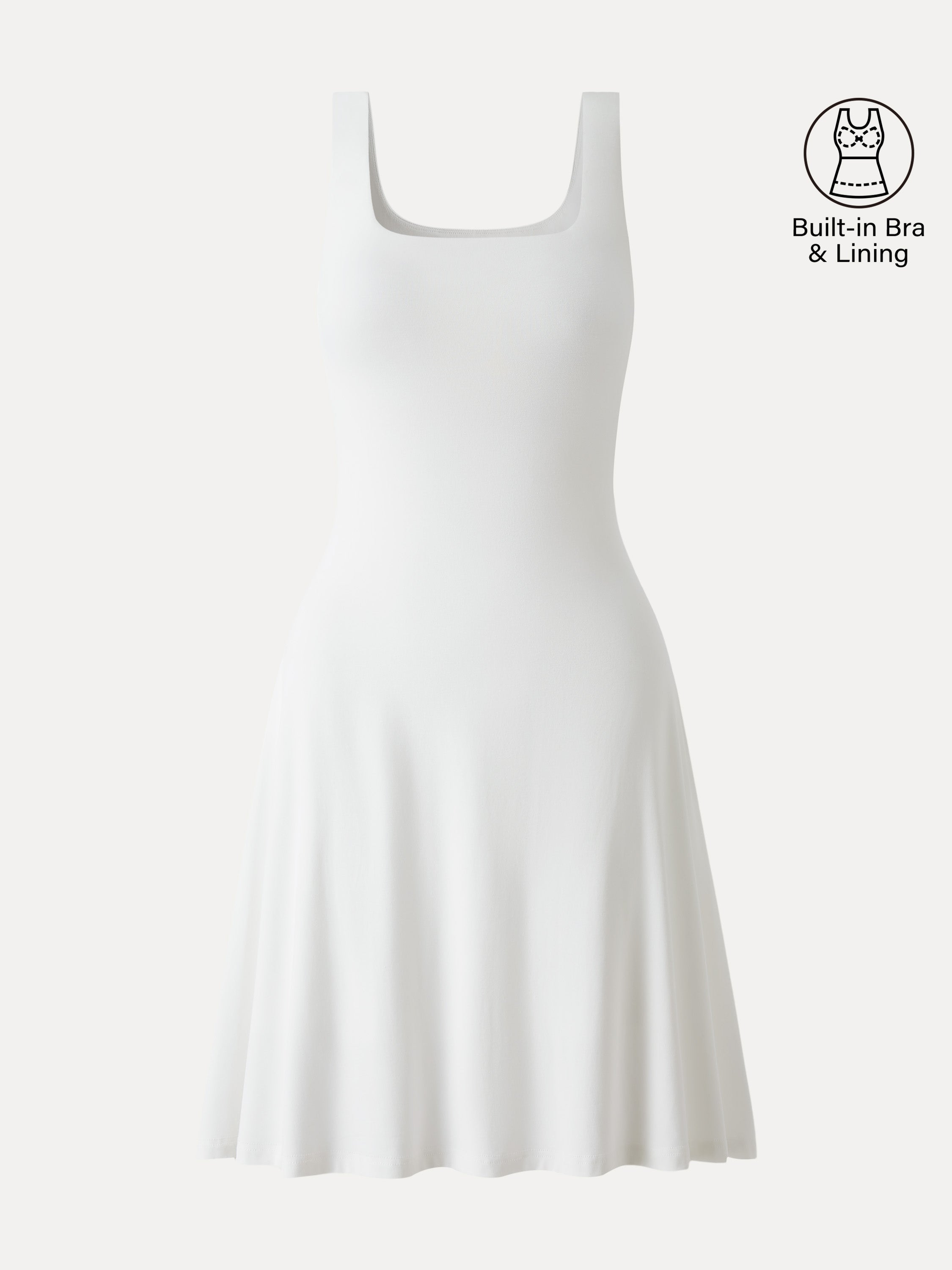 SkinKiss Cooling Square Neck Mini Bra Dress