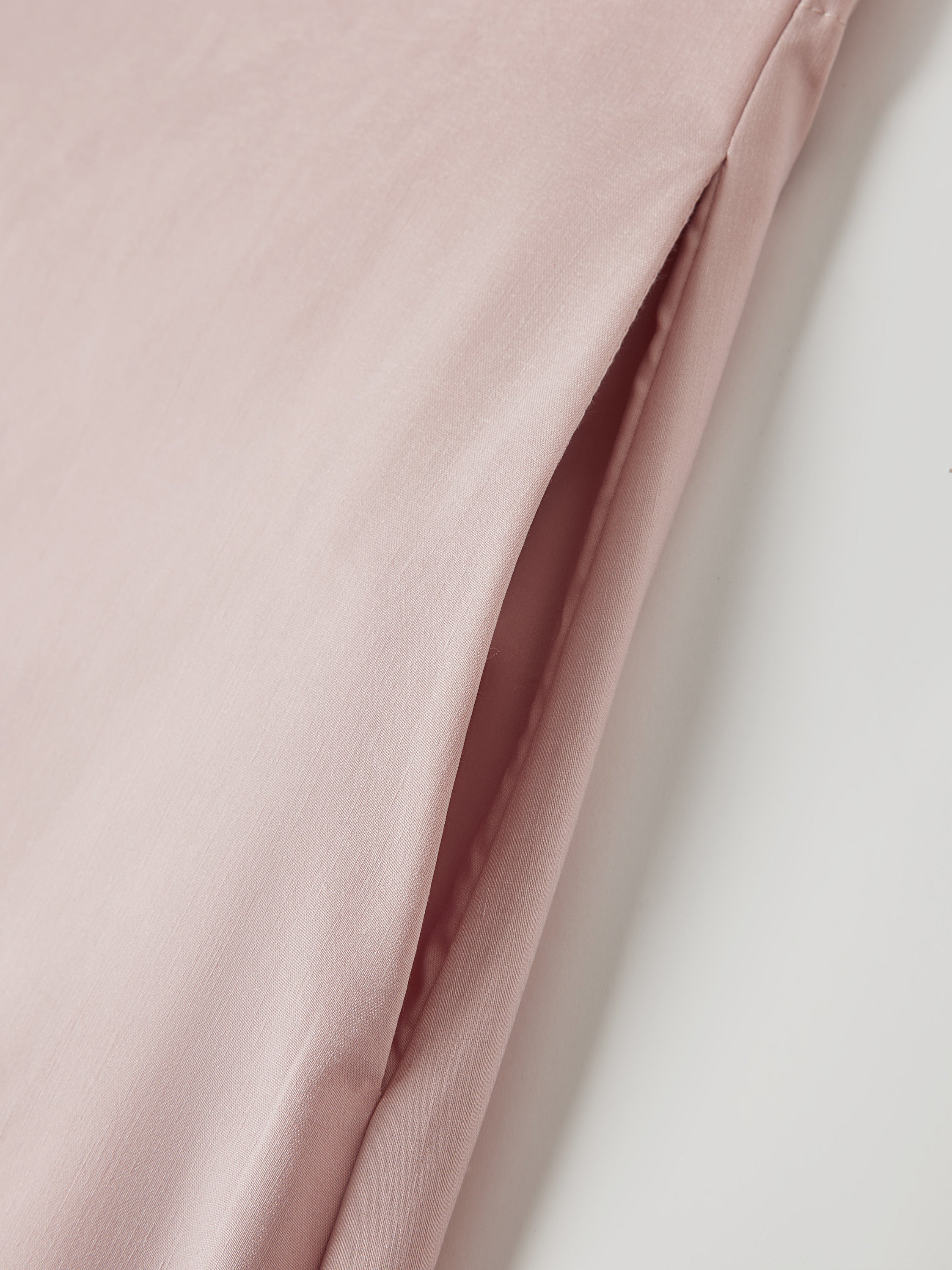 Wrinkle-Resistant Linen Blend U-Neck Maxi Dress with Pockets