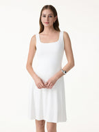 SkinKiss Cooling Square Neck Mini Bra Dress